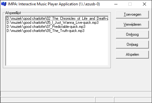 USB-audioafspeelapplicatie met PS/2-toetsenbordinvoer en 4bit-LCD-uitvoer